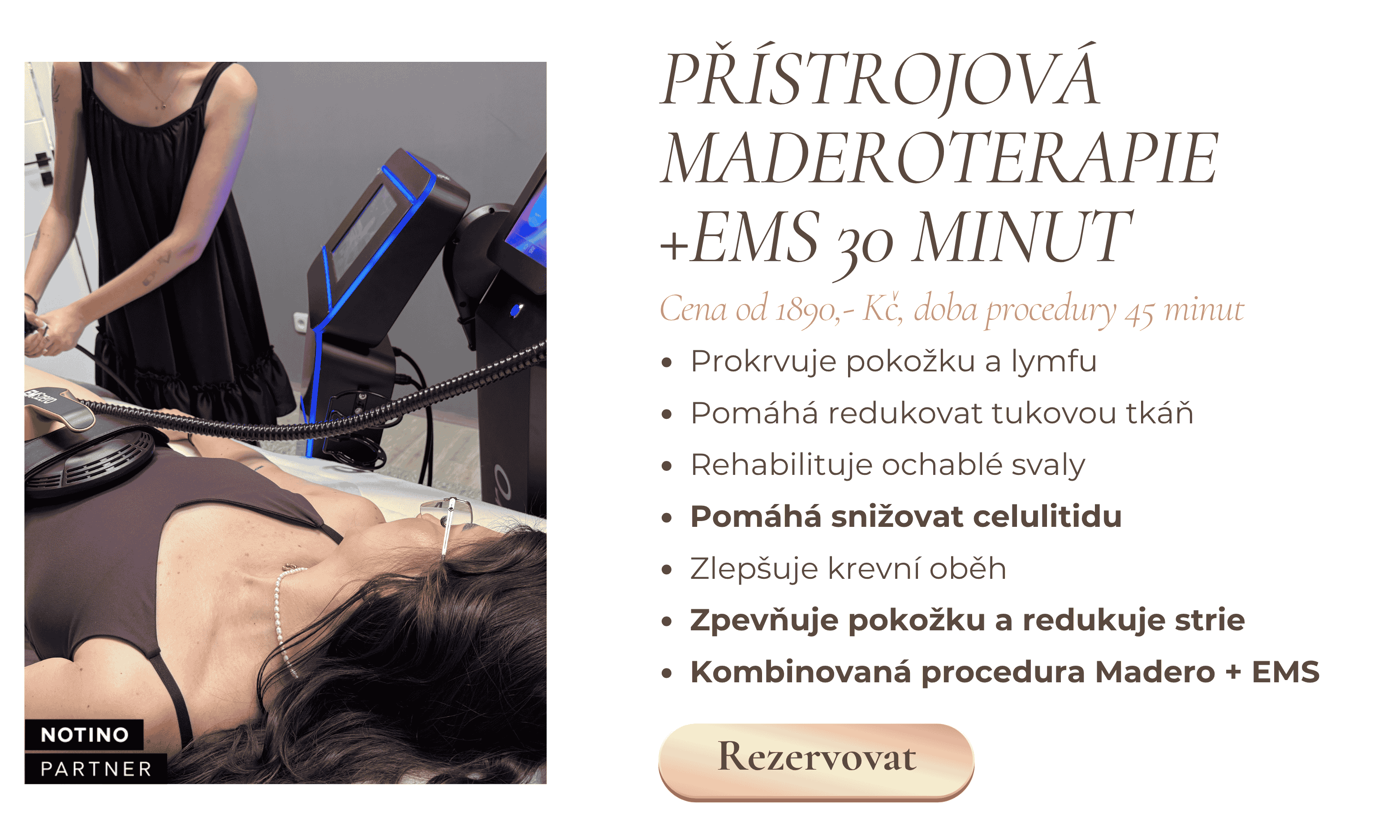 Přístrojová maderoterapie kombi 15